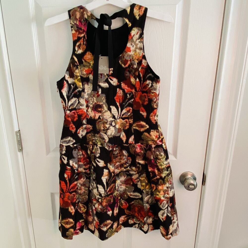 Anthro Leifsdottir Adelita Dress Women Size 6 NWT Brocade Shimmer Metallic - Picture 3 of 9